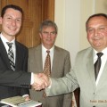 Norman Link, Neckargerach polgármestere, Marton Ferenc, a Vas Megyei Közgyűlés alelnöke, Keresztes István Jánosháza polgármestere Norman Link, Neckargerach polgármestere, Marton Ferenc, a Vas Megyei Közgyűlés alelnöke, Keresztes István Jánosháza polgármestere
